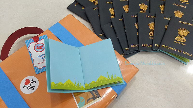 Passport Invitations for Around the World Birthday Party