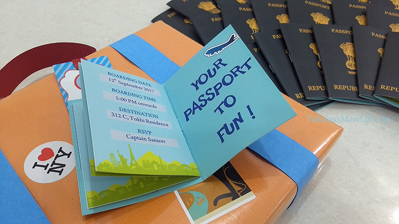 Passport Invitations for Around the World Birthday Party