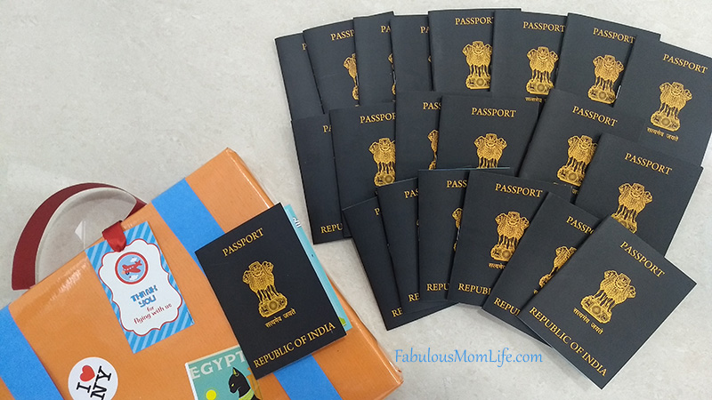 Passport Invitations for Around the World Birthday Party