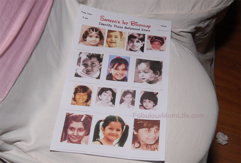 Bollywood Babies Guessing Game - First Birthday Party Game for Grown Ups