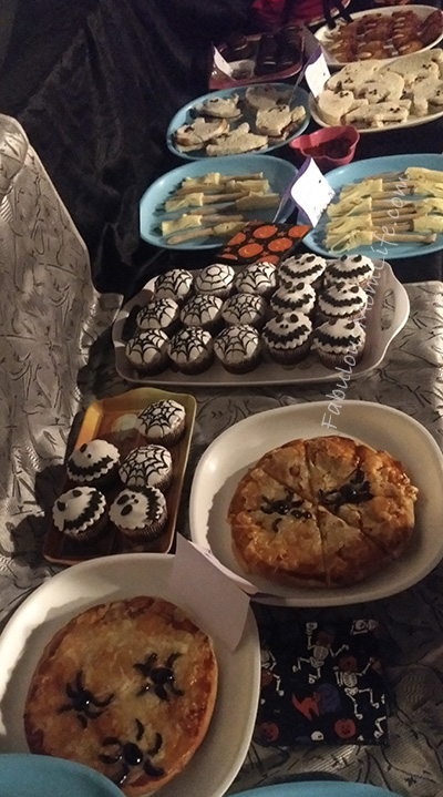 halloween party food spread