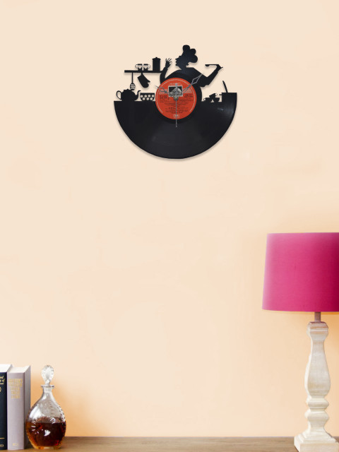Black Chef Wall Clock for the Kitchen