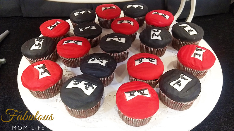 Ninja Birthday Party Cupcakes
