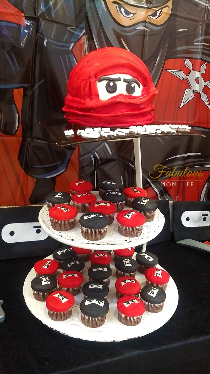 Ninja Birthday Party Cake and Cupcakes