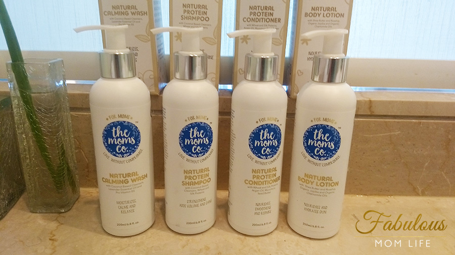 The Moms Co Protein Shampoo and Conditioner, Natural Calming Wash and Lotion