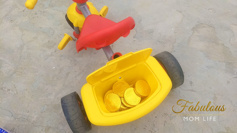 treasure hunt for toddlers chocolate coins