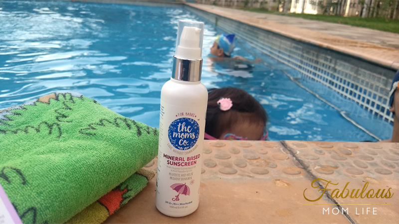 Safe Summer Pool Time with The Moms Co Baby Sunscreen