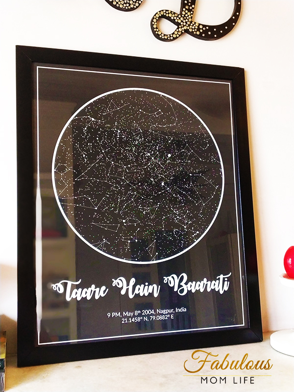 custom night sky star map by modern map art
