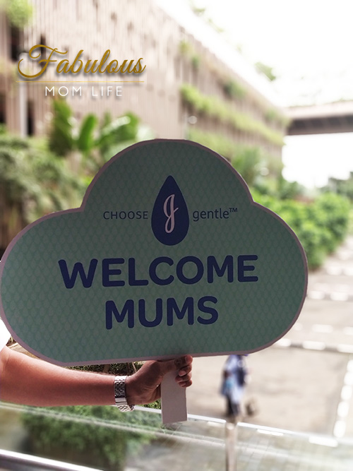 new johnsons baby launch india airport welcome-placard