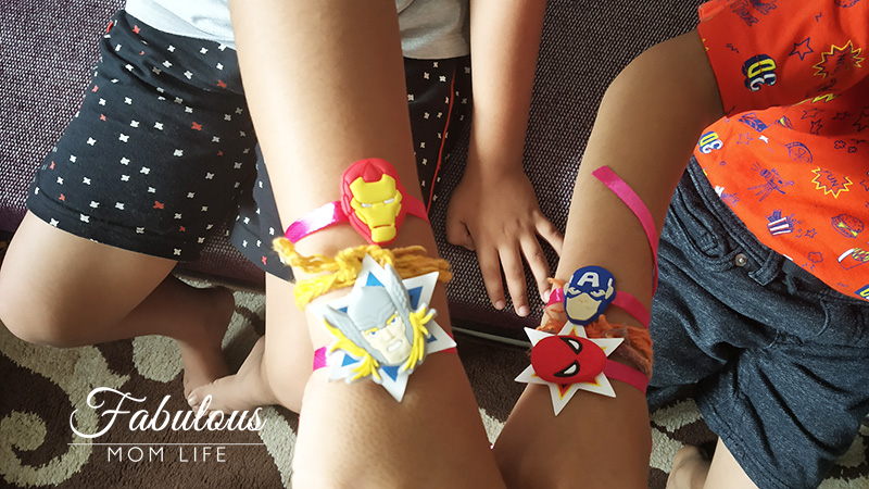 diy superhero rakhi for kids