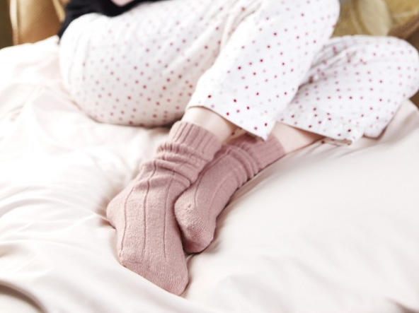 socks in bed - for good sleep