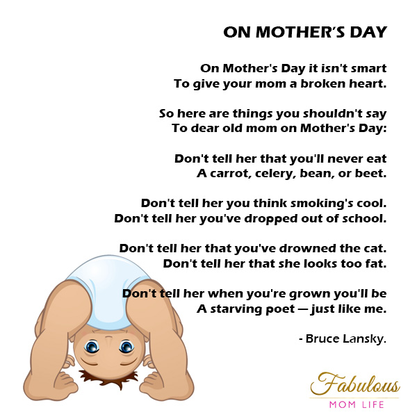 On Mother's Day - Cute Poem for Mom