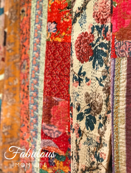 kantha work bed quilts
