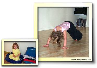 kids yoga downward dog pose