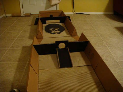 DIY cardboard golf course