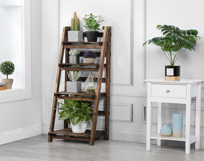 indoor wooden plant stands'