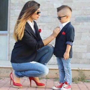 Mom and Son Matching Outfits Photo Shoot