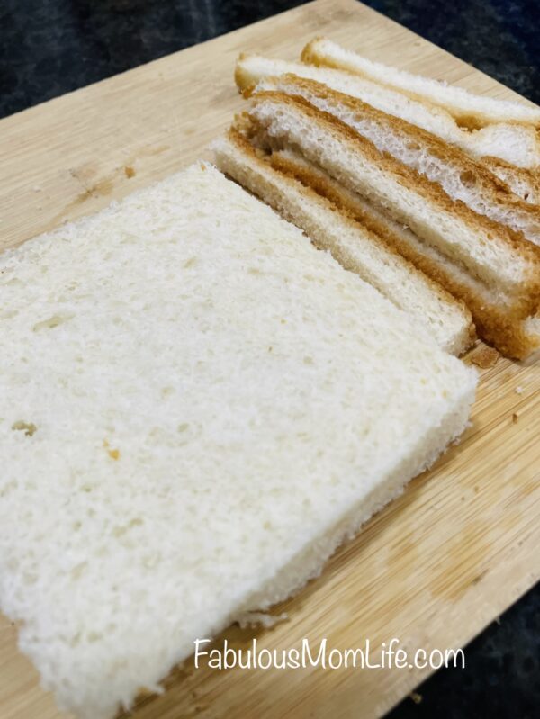 Crust removed bread