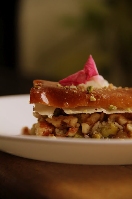 Baklava with Samosa Pattis (or Wonton Wrappers)