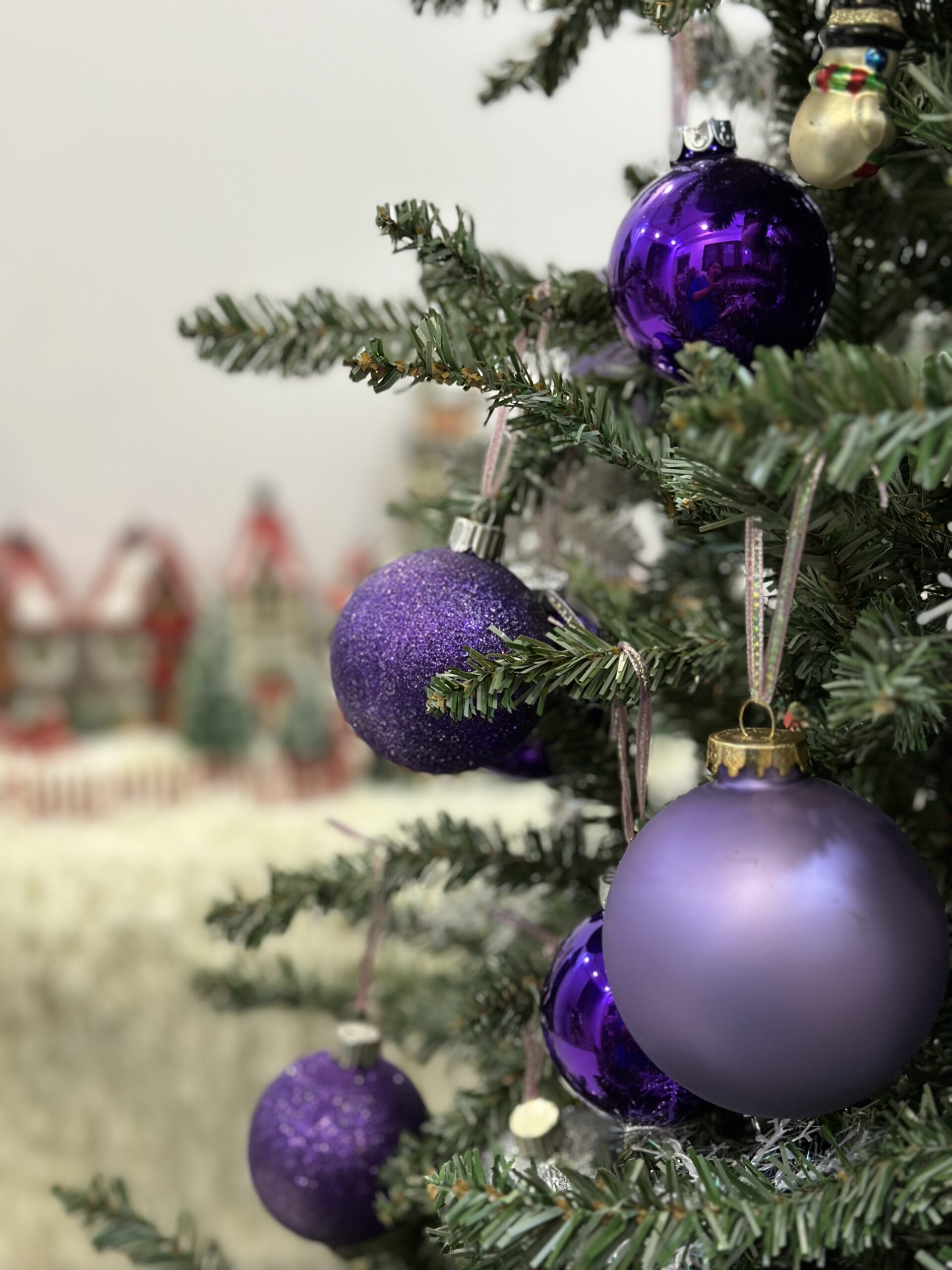 My Christmas tree in purple and silver