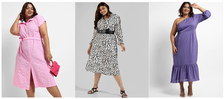 Plus Size Women's Dresses by Instafab Plus in India