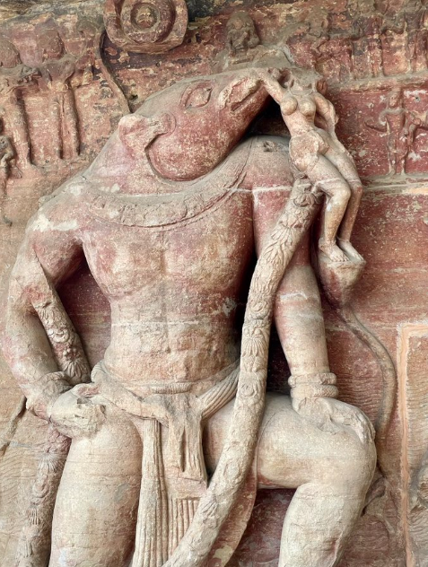 Varaha avatar of Vishnu depicted in Udaygiri caves