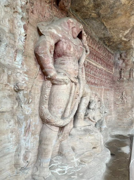 Varaha avatar of Vishnu depicted in Udaygiri caves