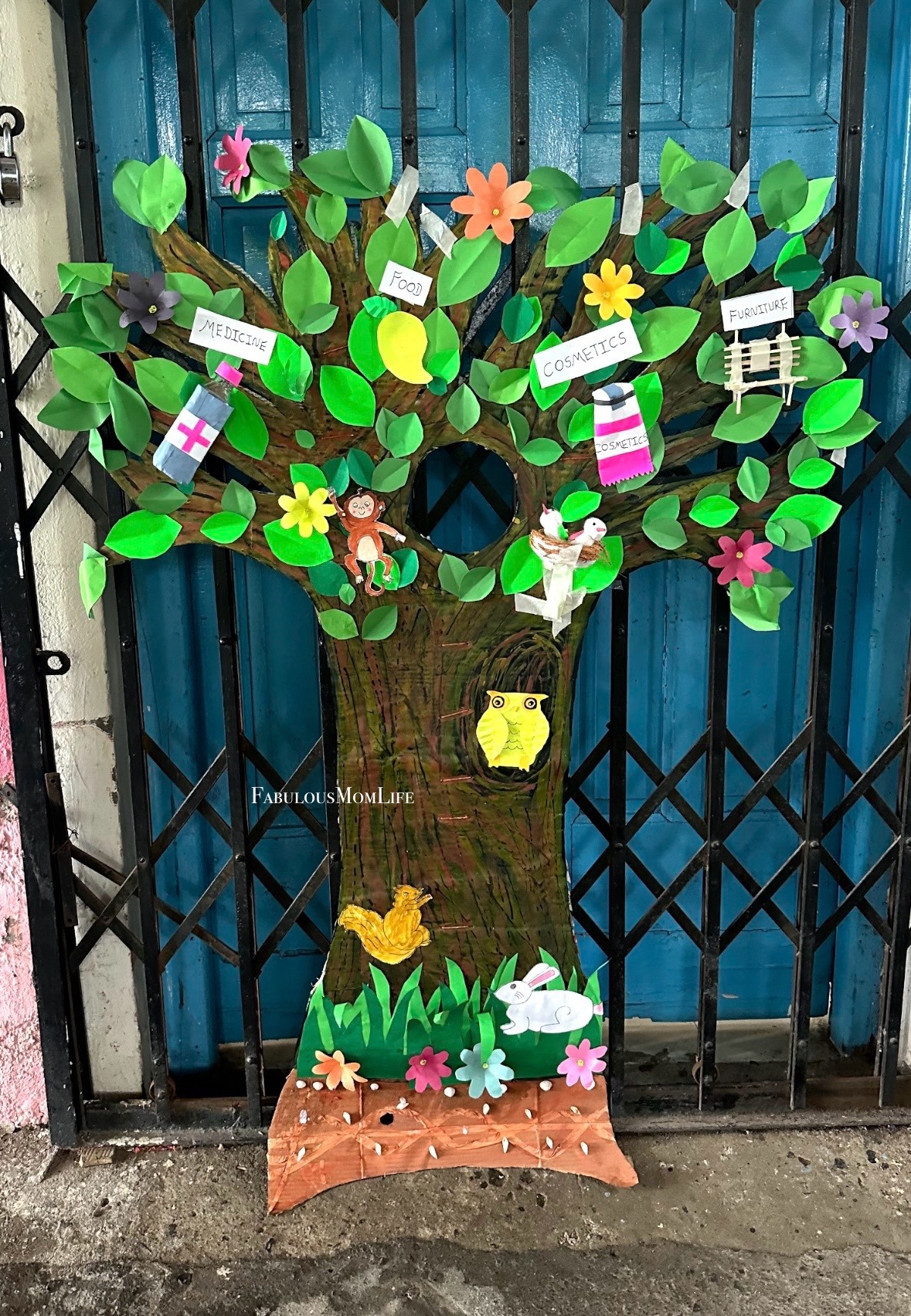 Prize winning DIY Cardboard Tree Costume with Uses of Trees 