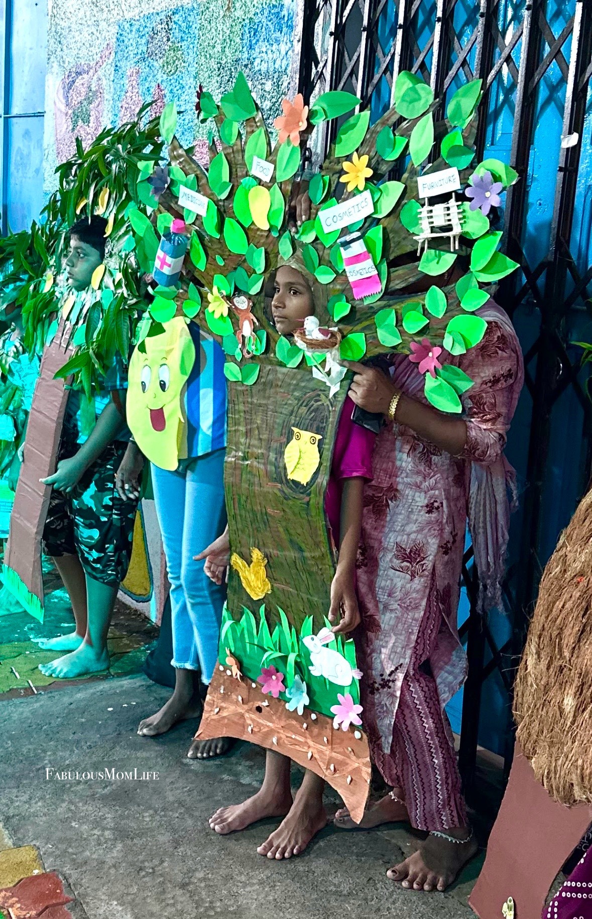 DIY Cardboard Tree Costume with Uses of Trees 