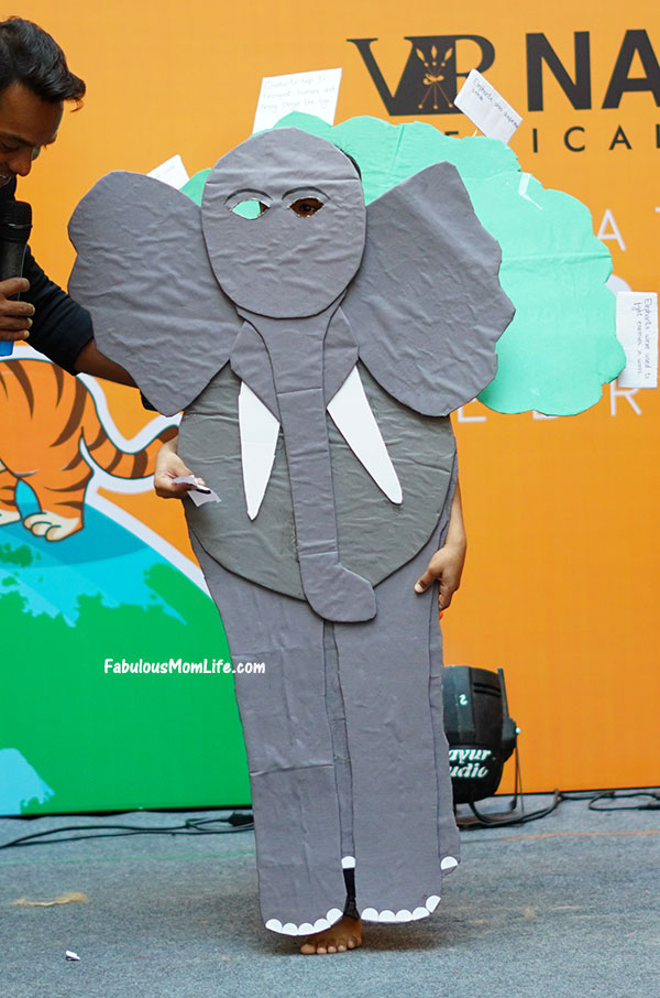 DIY Cardboard Elephant Fancy Dress Costume