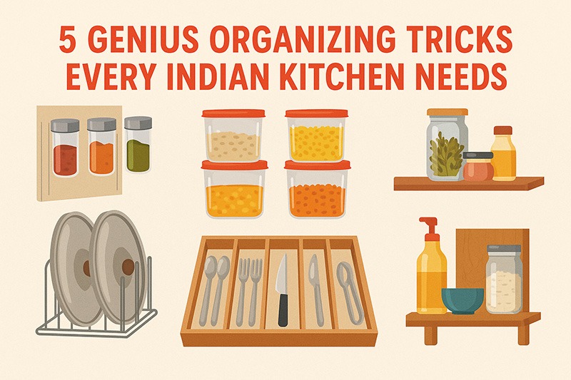 5 Genius Organizing Tricks Every Indian Kitchen Needs