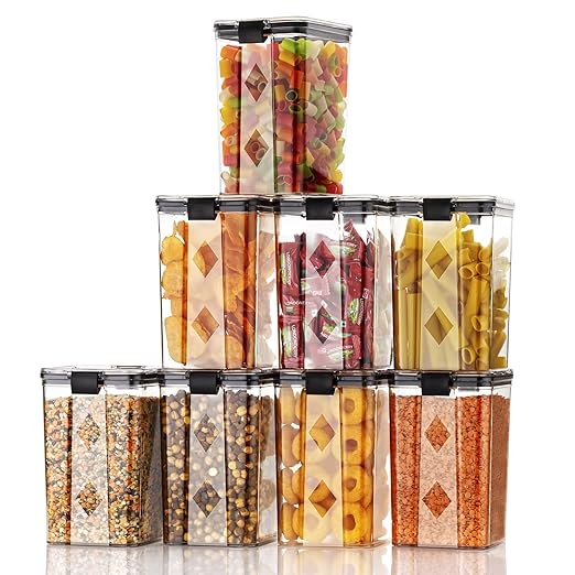 Stackable Air Tight Containers for Pulses and Grains