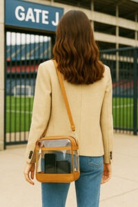 Clear stadium approved crossbody bags