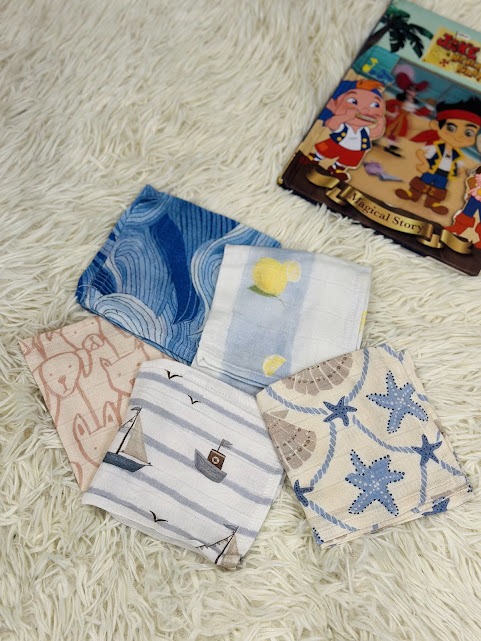 Bamboo Muslin Wash Cloth Pack of 5