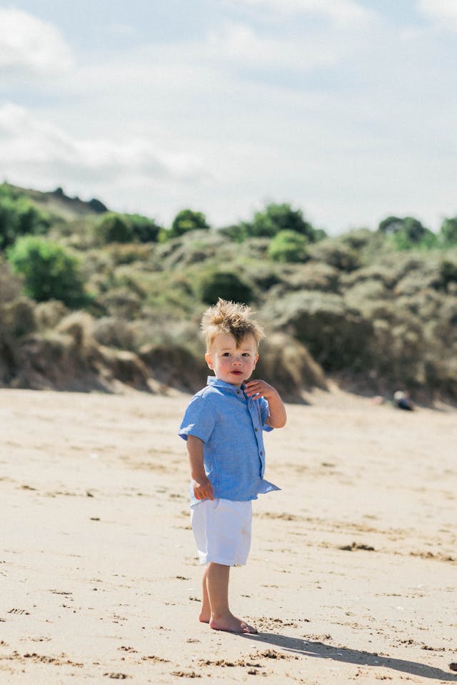 Quick drying linen shirts for kids playtime
