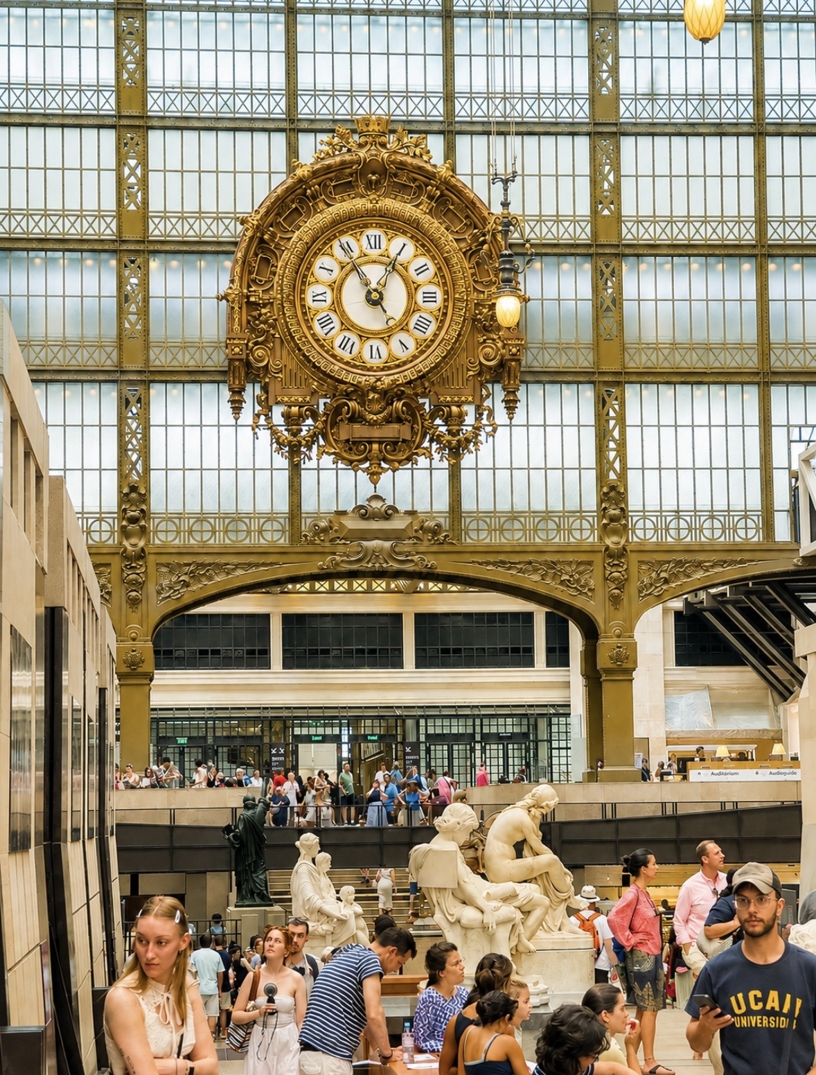 The beautiful ornamental clock inside the museum