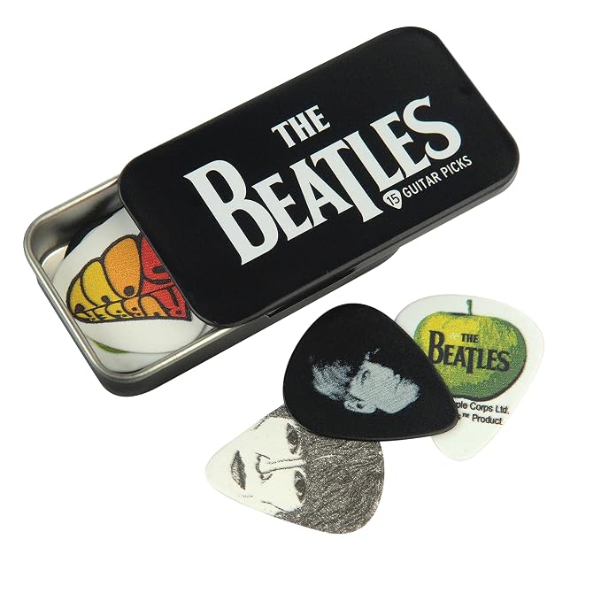 Collectible Beatles Guitar Picks with Tin