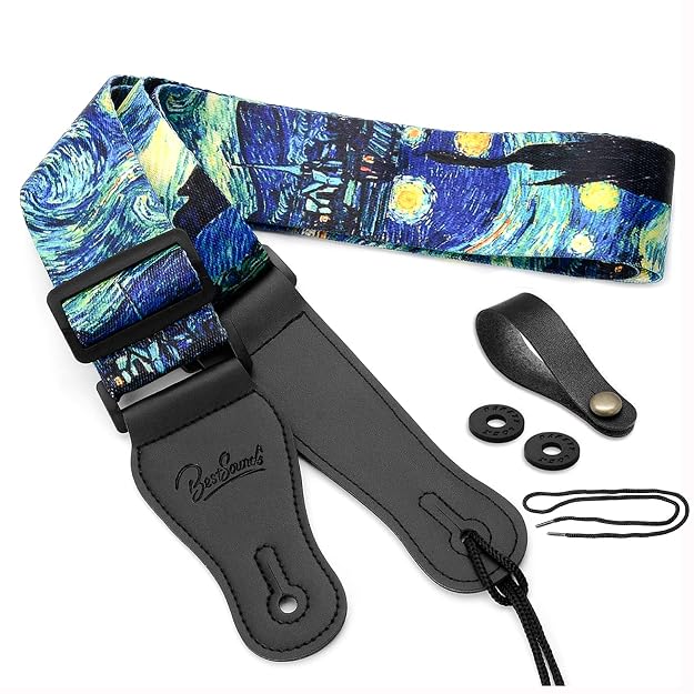 Van Gogh "Starry Night" Guitar Strap